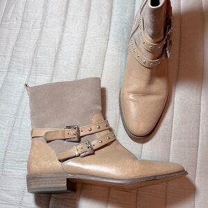Coach genuine leather, suede booties, size 7.5